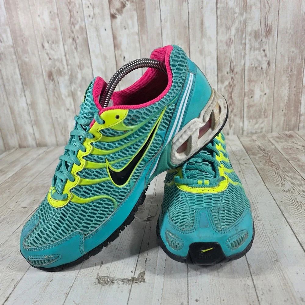 Nike Air Torch 4 Teal Neon Yellow Pink Running‎ Shoes 343851-376 Womens 10.5